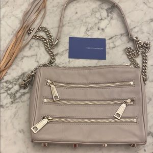 Rebecca Minkoff grey/silver tone chain purse